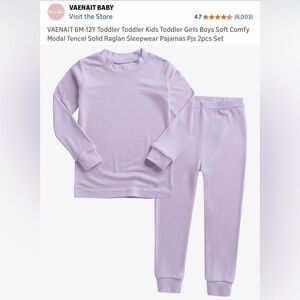 NWT - Vaenait Baby - Lavender Cotton Pajamas 4-5T